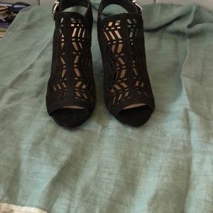 Vince Camuto Black Nubuck Sandal